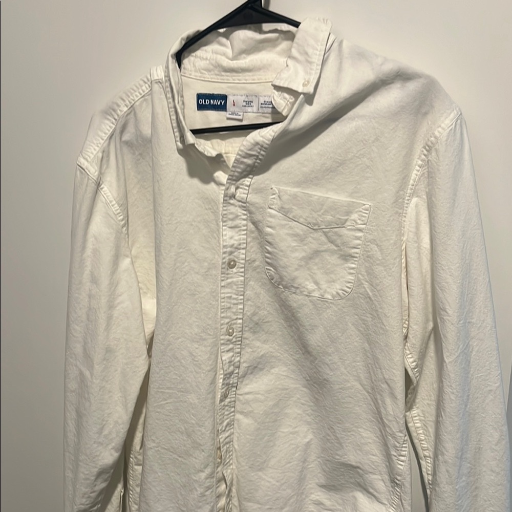 Old Navy Men's Cream Button Down Shirt